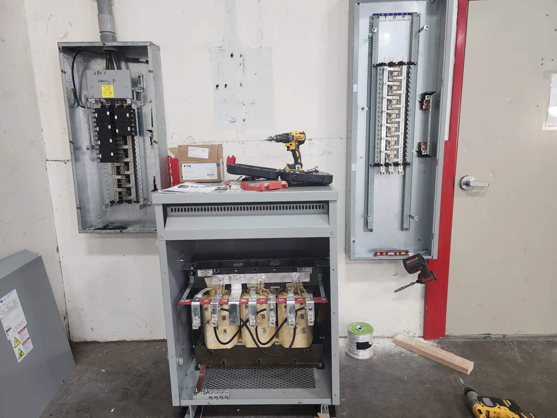 Electrical panel upgrade and transformer installation for solar-ready electrical service