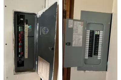 Electrical panel replacement before and after upgrade by Phase 3 Electric in Monroe WA