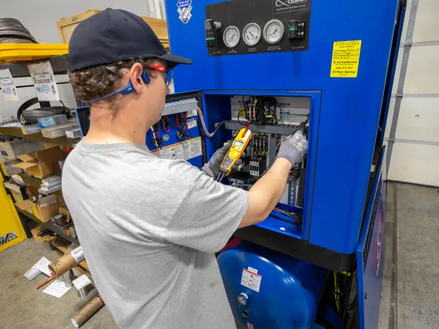 Industrial equipment experiencing power quality failures in a Monroe commercial facility