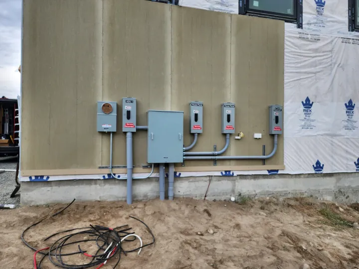 New construction electrical service upgrade panel installation by Phase 3 Electric in Monroe WA