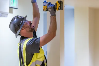 Phase 3 Electric licensed electrician performing lighting installation in Monroe WA