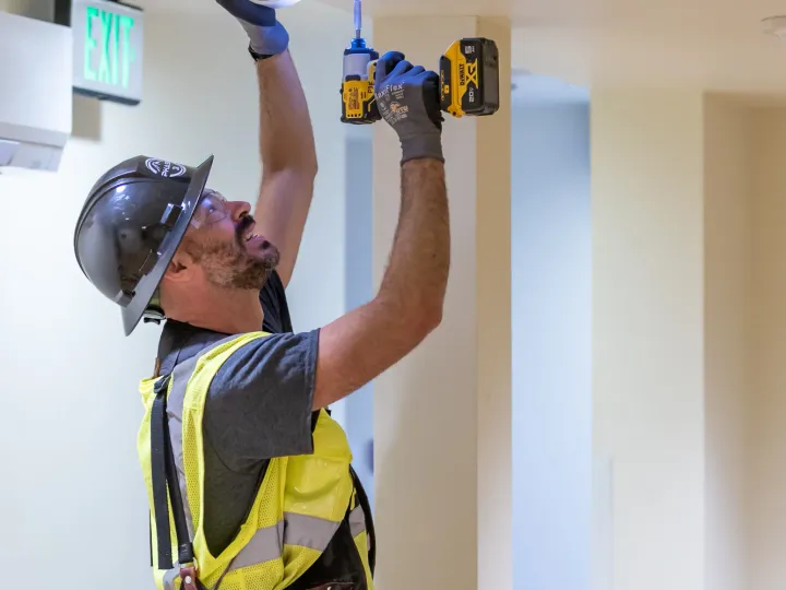 Phase 3 Electric licensed electrician performing lighting installation in Monroe WA