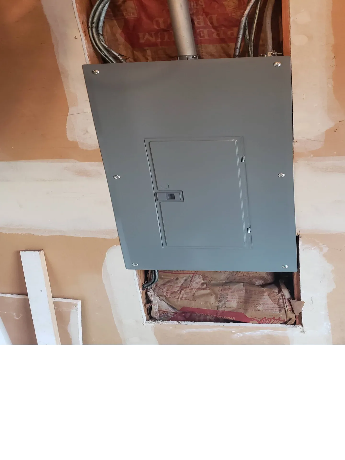 Finished residential electrical panel upgrade for smart home wiring