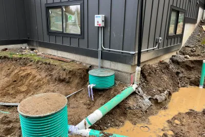 Septic pump electrical control panel installation in rural Snohomish County home